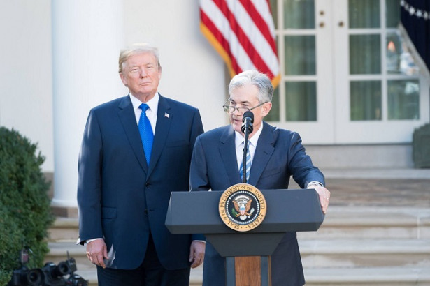 Donald Trump and Jerome Powell