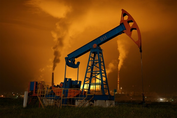 An oil pump jack