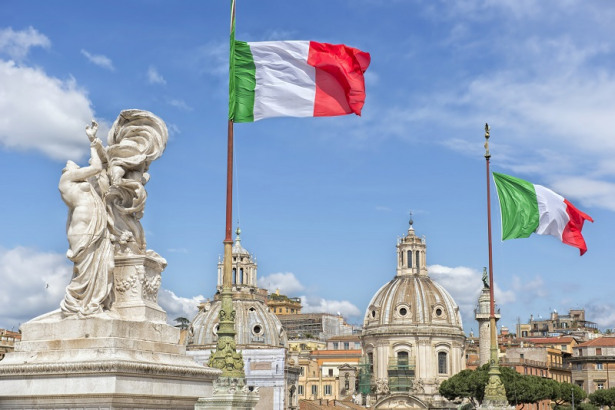 italy flag rome