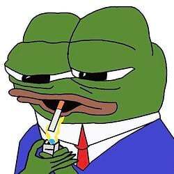 pepe wif cig logo