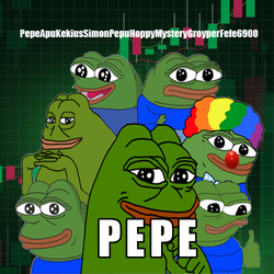PepeApuKekiusSimonPepuHoppyMysteryGroyperFefe6900 logo
