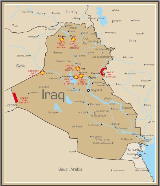 Gold Rises as Iraq Falls 