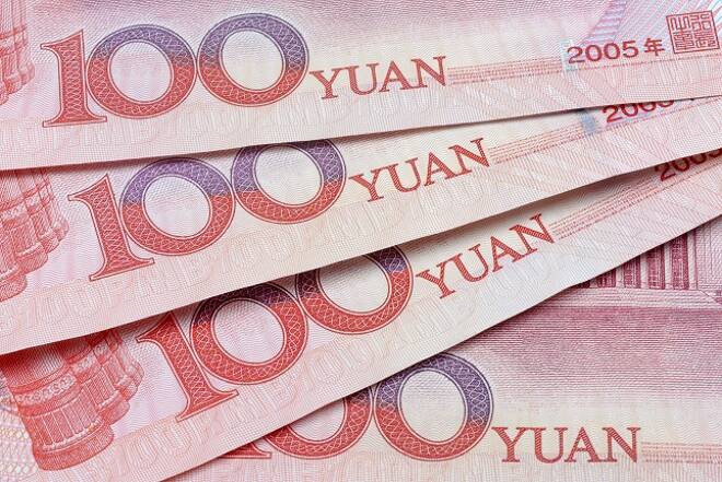 Chinese yuan notes or bills