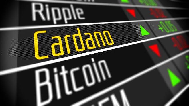 Cardano cryptocurrency market. Trading on the virtual currency exchange.