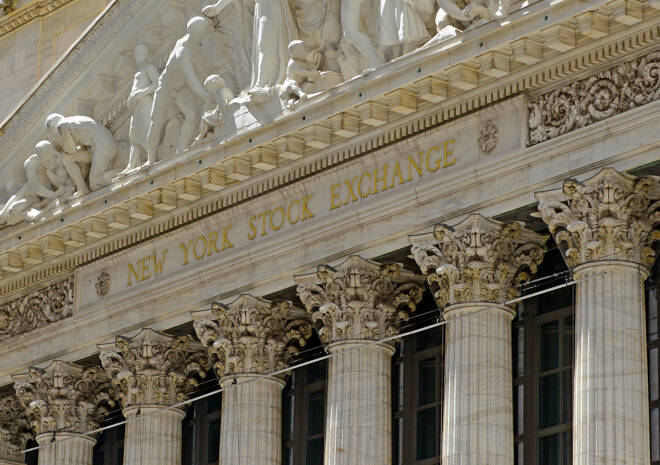 The New York Stock Exchange in downtown Manhattan, New York