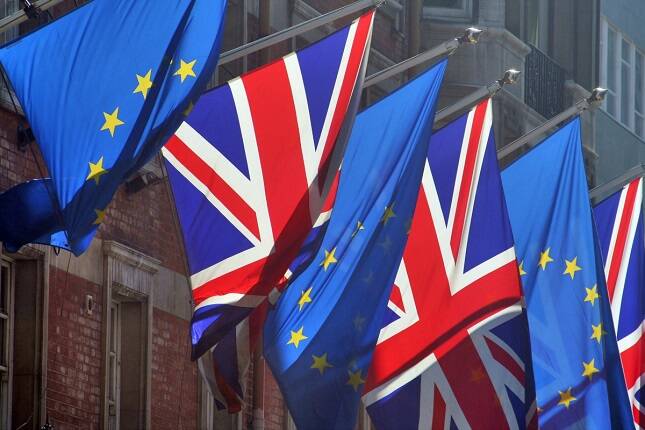 British and EU Flags