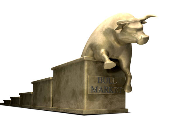Bull Market Trend Cast In Gold