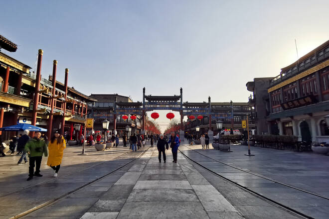 View of the almost empty Qianmen street before the Chinese Lunar New Year, also known as Spring Festival, Beijing, China, 1 February 2019.