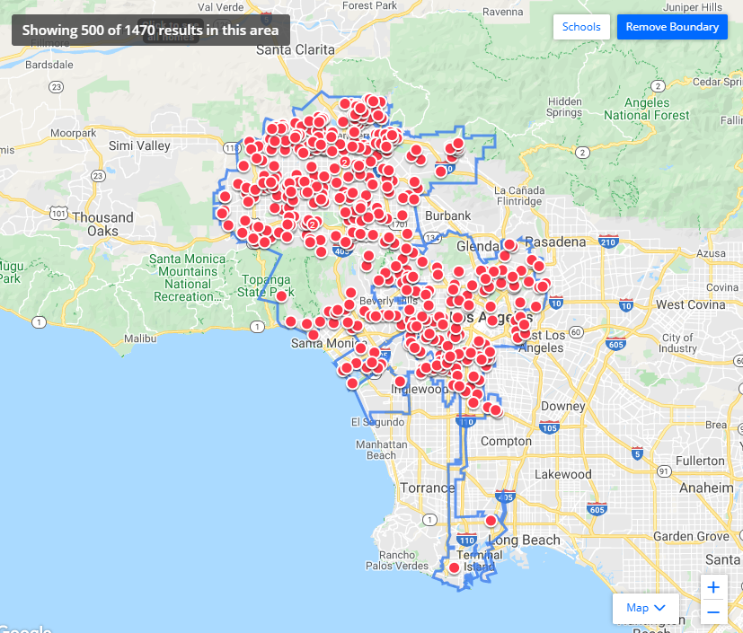 Current Los Angeles Foreclosure Map