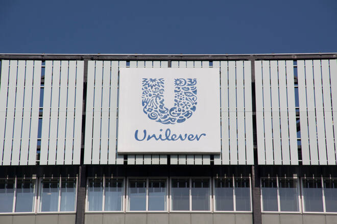 Rotterdam , Netherlands-august 13, 2015: Unilever is a multinational company in the field of food, personal care and cleaning products.