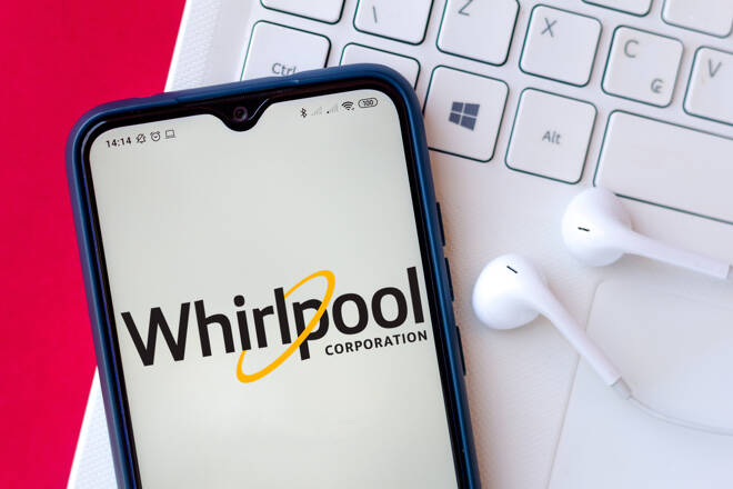 Whirlpool Corporation logo seen displayed on a smartphone