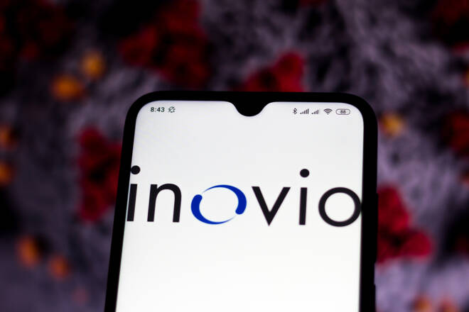 Inovio Pharmaceuticals logo is seen displayed on a smartphone.