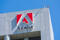 Adobe logo on Adobe Inc headquarters building in the downtown of Silicon Valley largest city - San Jose, CA, USA - 2020