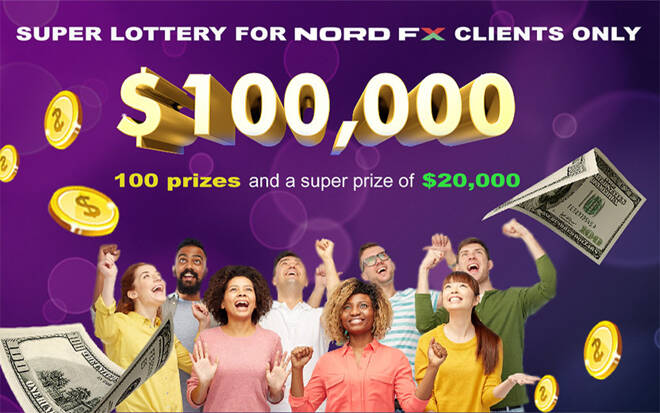 Super Lottery: NordFX Gives Away 100,000 USD To Traders