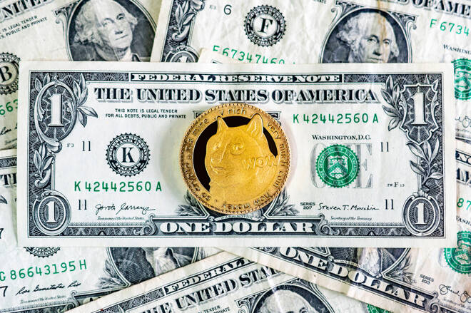 Dogecoin on one dollar banknotes