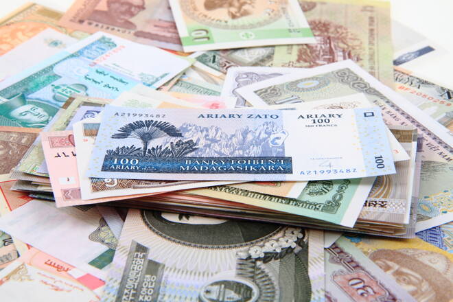 different world banknotes as nice financial background