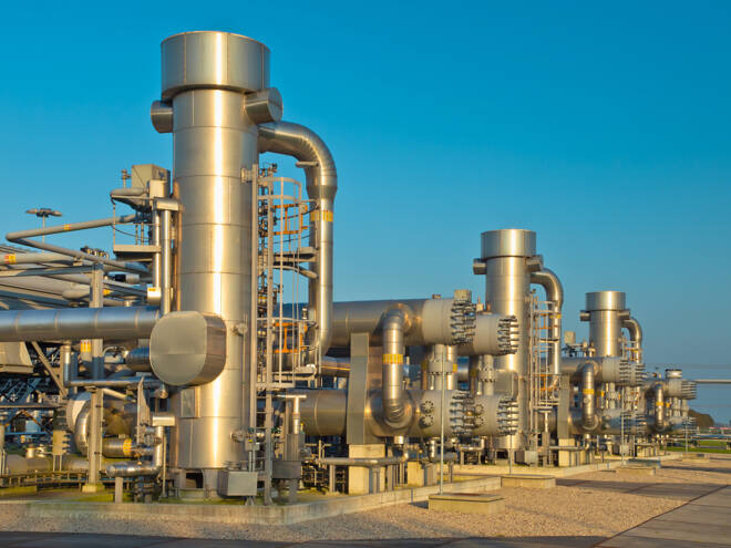 A modern natural gas processing plant