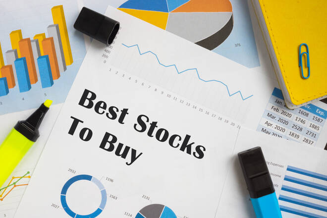 Business concept about Best Stocks To Buy with sign on the piece