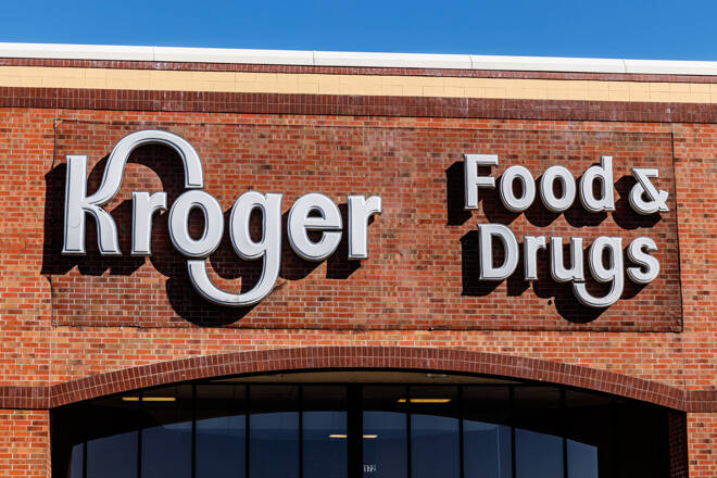 Noblesville - Circa March 2018: Kroger Supermarket. The Kroger Co. is One of the World's Largest Grocery Retailers IV