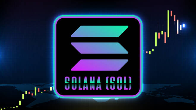 background of Solana (SOL) Price graph Chart coin digital cryptocurrency fxempire