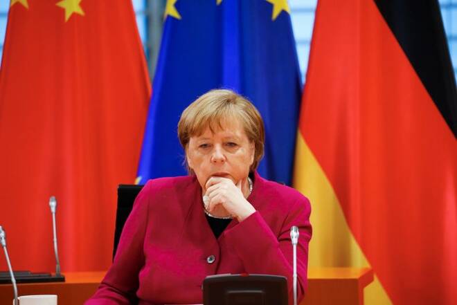 German Chancellor Angela Merkel and Chinese Premier Li Keqiang attend virtual talks