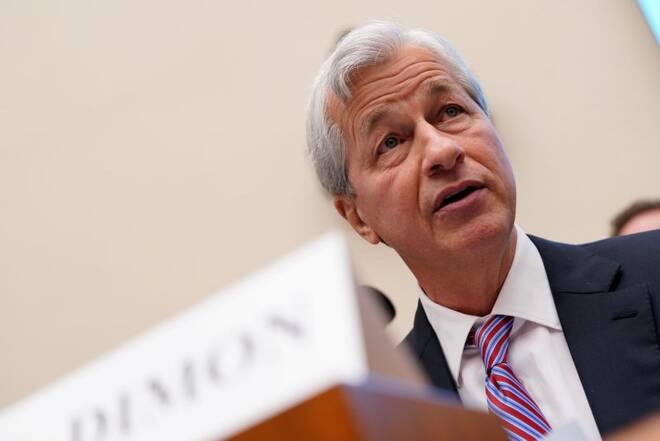 Jamie Dimon, chairman & CEO of JP Morgan Chase & Co., testifies before a House Financial Services Committee hearing on Capitol Hill in Washington