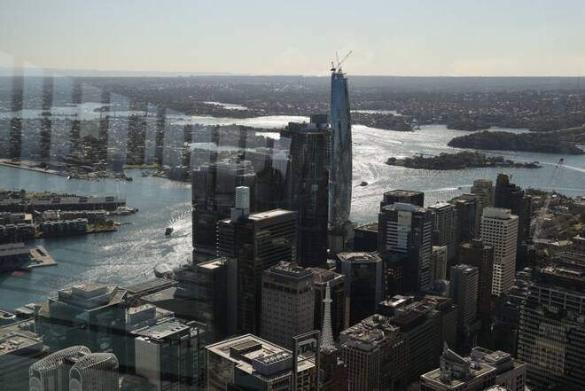 A view from the Sydney Tower Eye observation deck is seen in Sydney