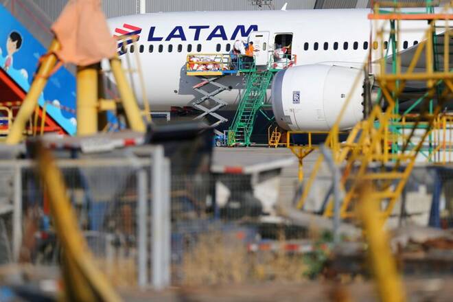 LATAM Airlines plane is seen at Santiago International Airport