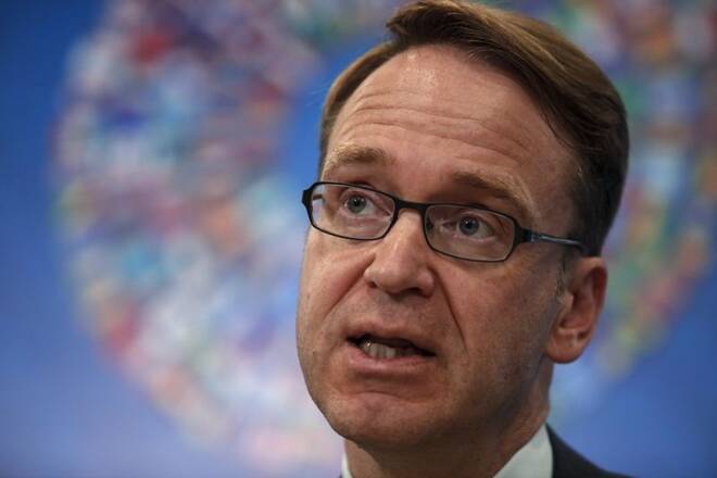 German Bundesbank President Jens Weidmann talks at a news conference at the 2015 IMF/World Bank Annual Meetings in Lima, Peru