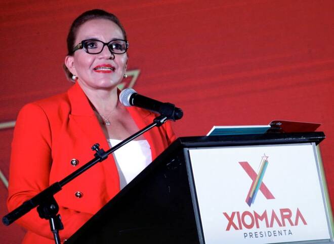 Campaign rally of Xiomara Castro, presidential candidate for the opposition party of Libre Party, in Tegucigalpa