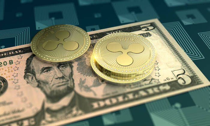 Shiny Ripple crypto-currency background