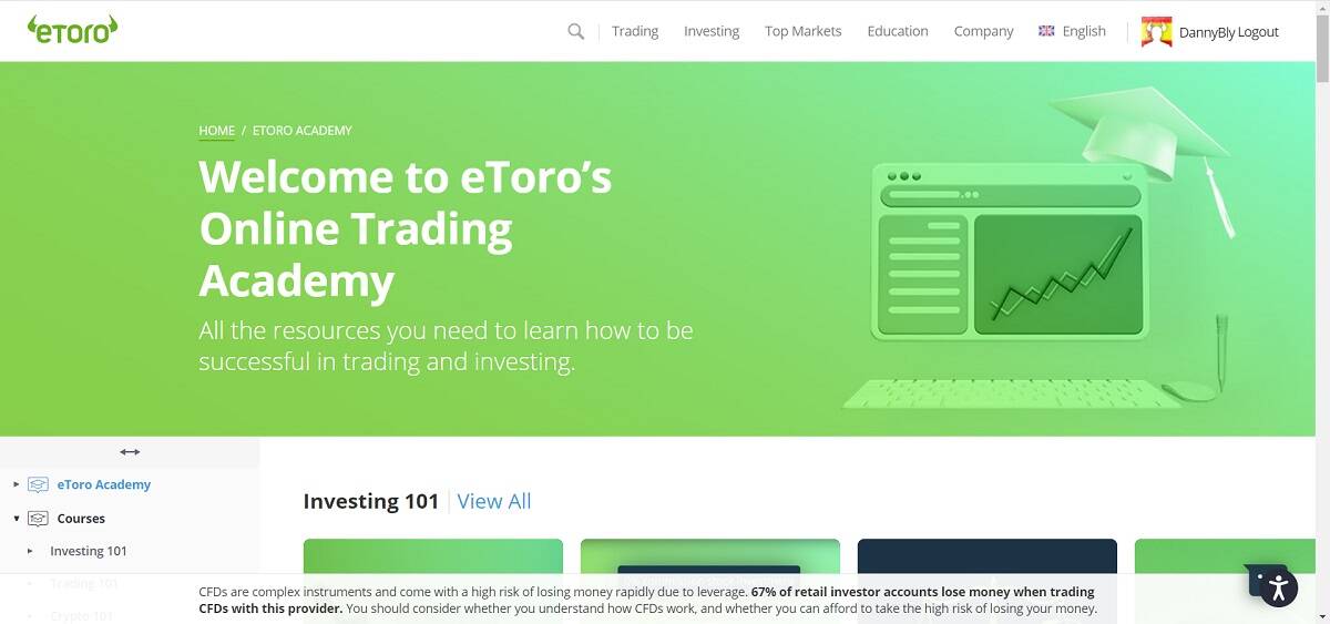 eToro Online Trading Academy