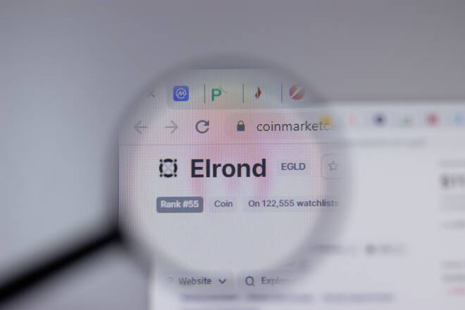 New,York,,Usa,-,1,May,2021:,Elrond,Egld,Cryptocurrency