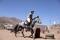 Jockey Hussain al-Qummali rides his horse Out Time at al-Asema Equestrian Club in Sanaa, Yemen