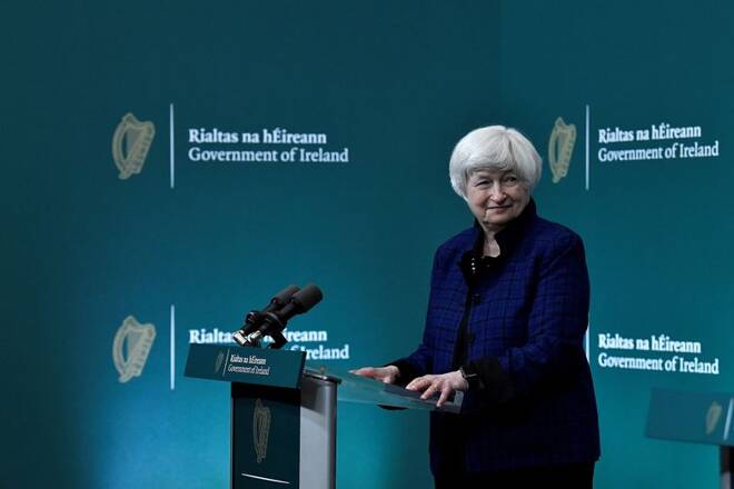 U.S. Treasury Secretary Janet Yellen in Dublin