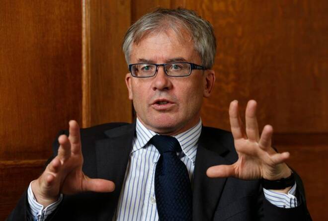Bank of England Monetary Policy Committee member David Miles speaks during an Interview with Reuters in his office at the Bank of England, in the City of London