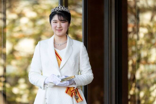 Japan's Princess Aiko Greets Media Upon Her Coming-of-age