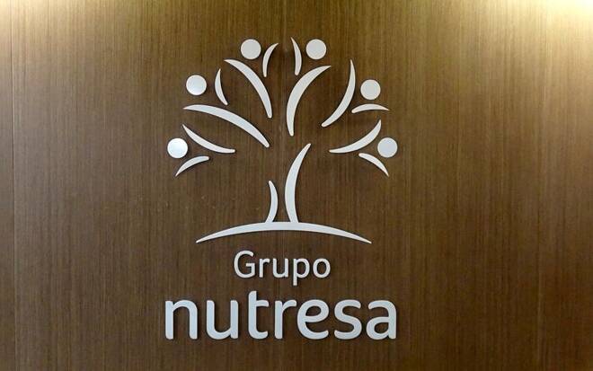 The logo of Nutresa is seen in Medellin