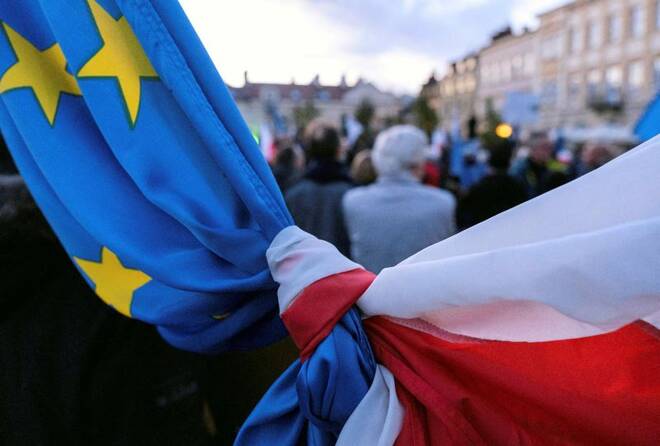Rally in support of Poland's membership in the European Union, in Rzeszow