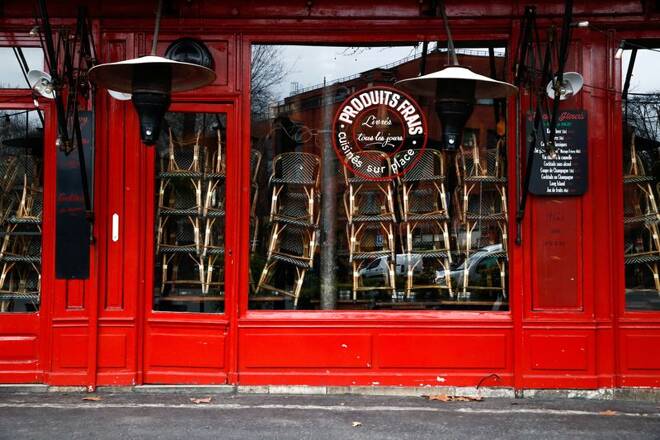 A closed restaurant in Paris amid the coronavirus disease outbreak