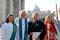 Father Roy Bougeois from Georgia poses with a group of Roman Catholic activist in front of the Vatican