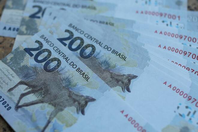 200 reais note are seen after Brazil's Central Bank issues the new note in Brasilia