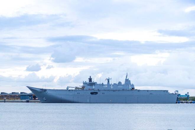 HMAS Adelaide in Brisbane before travelling to Tonga to assist in relief efforts