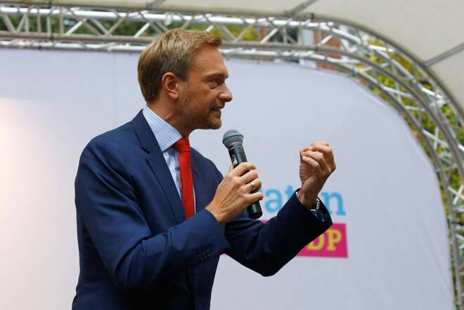 Leader of Germany's Free Democrats Christian Lindner campaigns in Hamburg