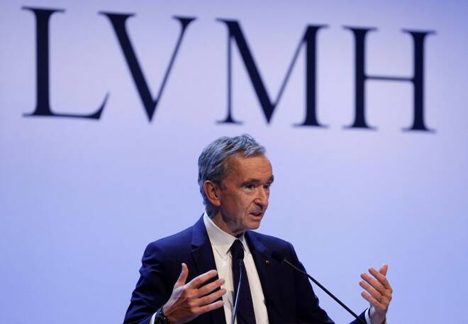 LVMH luxury group CEO Arnault announces 2019 results in Paris