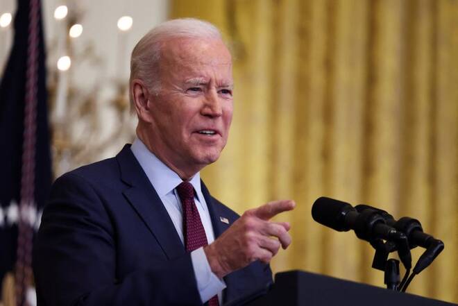 U.S. President Biden signs into law the "Ending Forced Arbitration of Sexual Assault and Sexual Harassment Act of 2021" in Washington