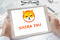 Russia Moscow 24.06.2021 Logo of Shiba Inu in tablet. Cryptocurrency token SHIB. Trading blockchain platform to buy,sell on decentralized exchange DEX. Digital money.Business,investing
