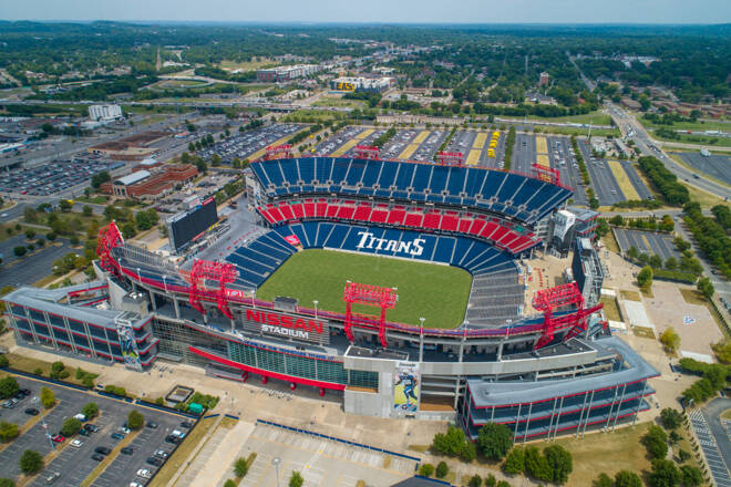 Nashville,,Tennessee,,Usa,-,August,1,,2018:,Aerial,Drone,Image