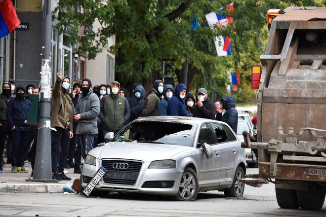 Serb shot and policemen injured in Kosovo clashes