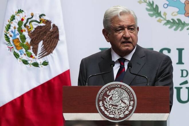 Mexico's President Andres Manuel Lopez Obrador delivers his quarterly report on his government's programs